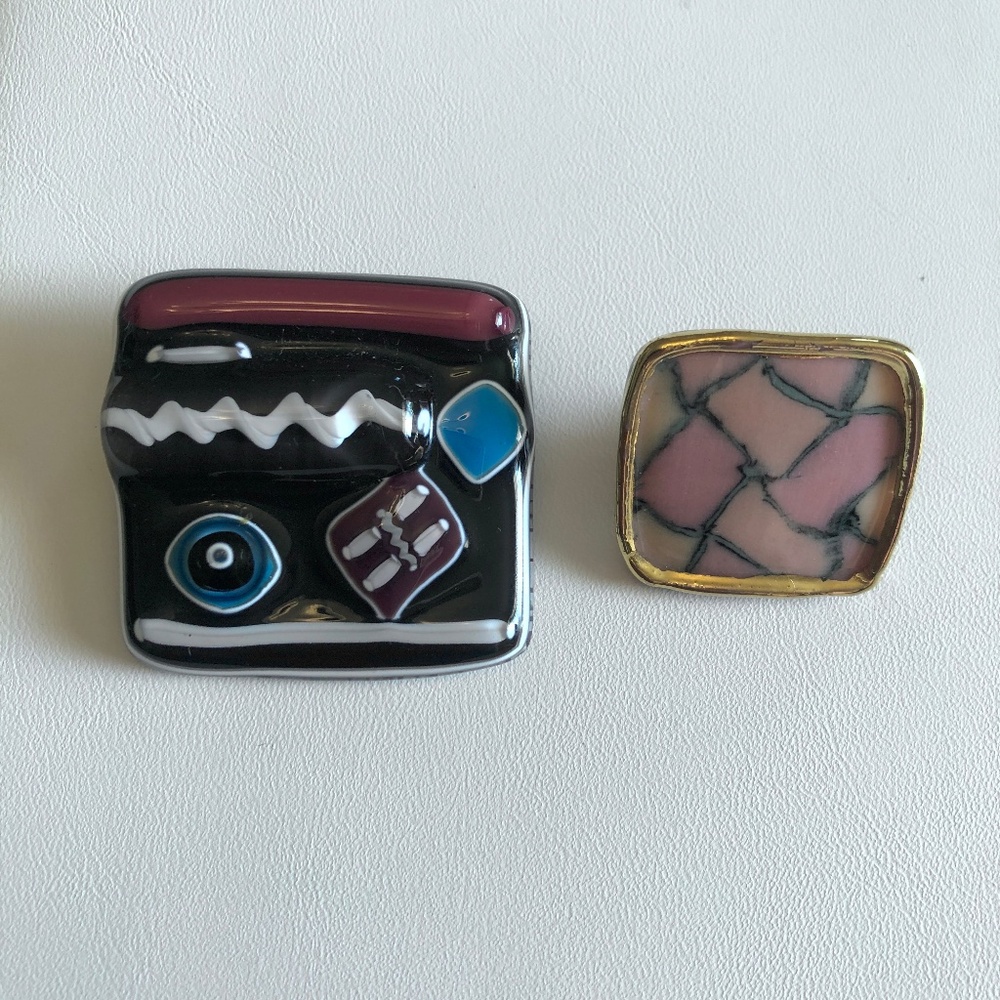 Handmade Blown Glass Artisan Pins